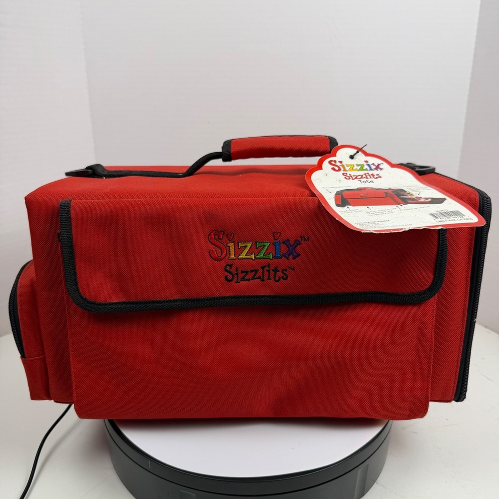 Sizzix Sizzlits Tote Red Scrapbooking Die Storage Bag 38-9613 New with Tags